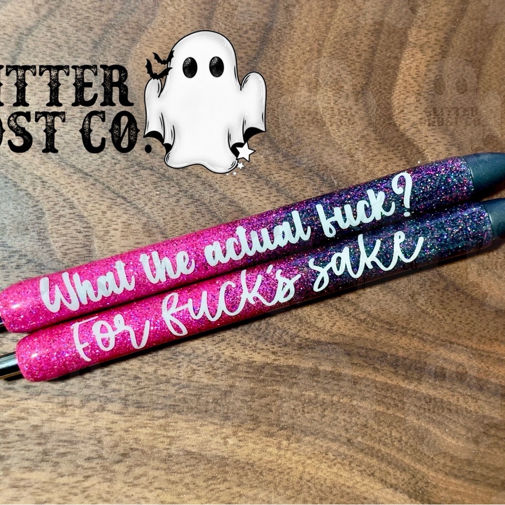 Snarky personalized glitter pens